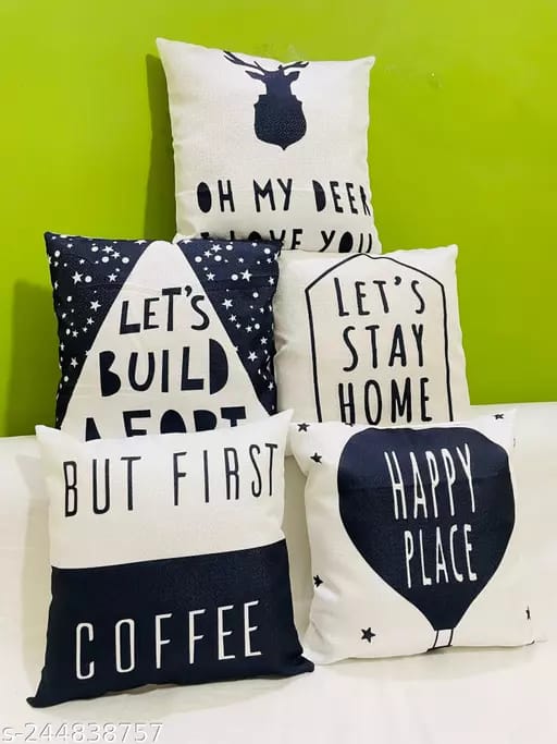 Balley Cushion cover 16x16 inches or 40 x 40 cm Cotton cushion cover for home decor view 2