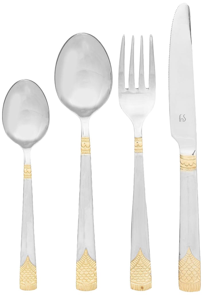 FnS August Premium Stainless Steel Cutlery Set 24-Piece (6 Dinner Spoons, 6 Dinner Forks, 6 Tea Spoons & 6 Dinner Knives) view 2