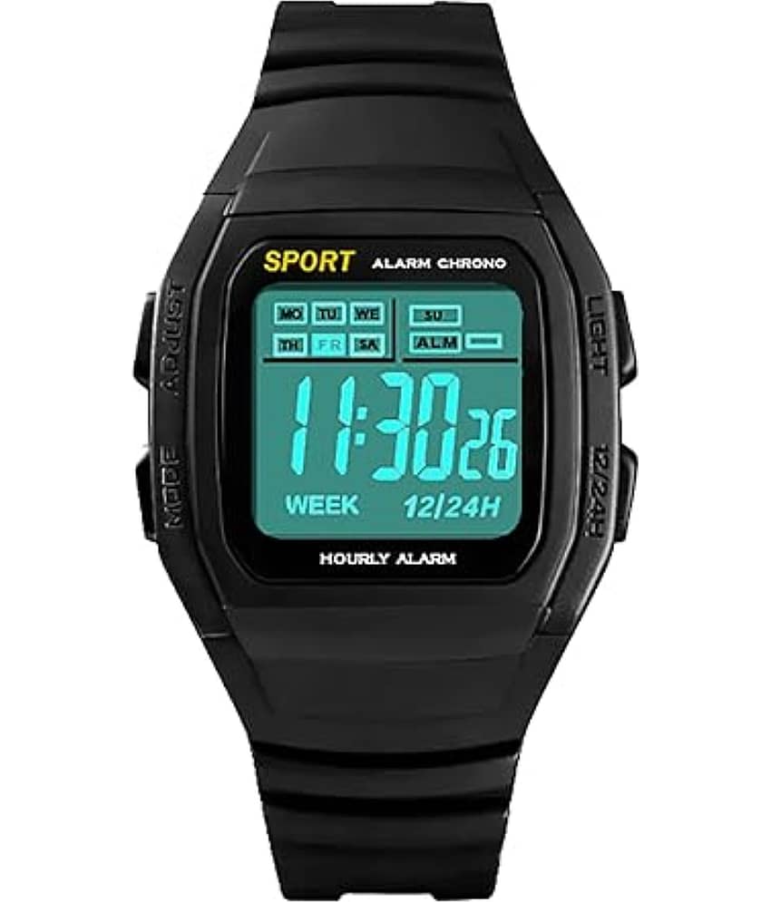 Svats Black Silicon Digital Men's Watch