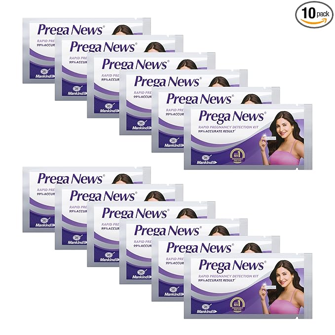 Mankind at home one step urine HCG Pregnancy Test Kit (10 Tests)