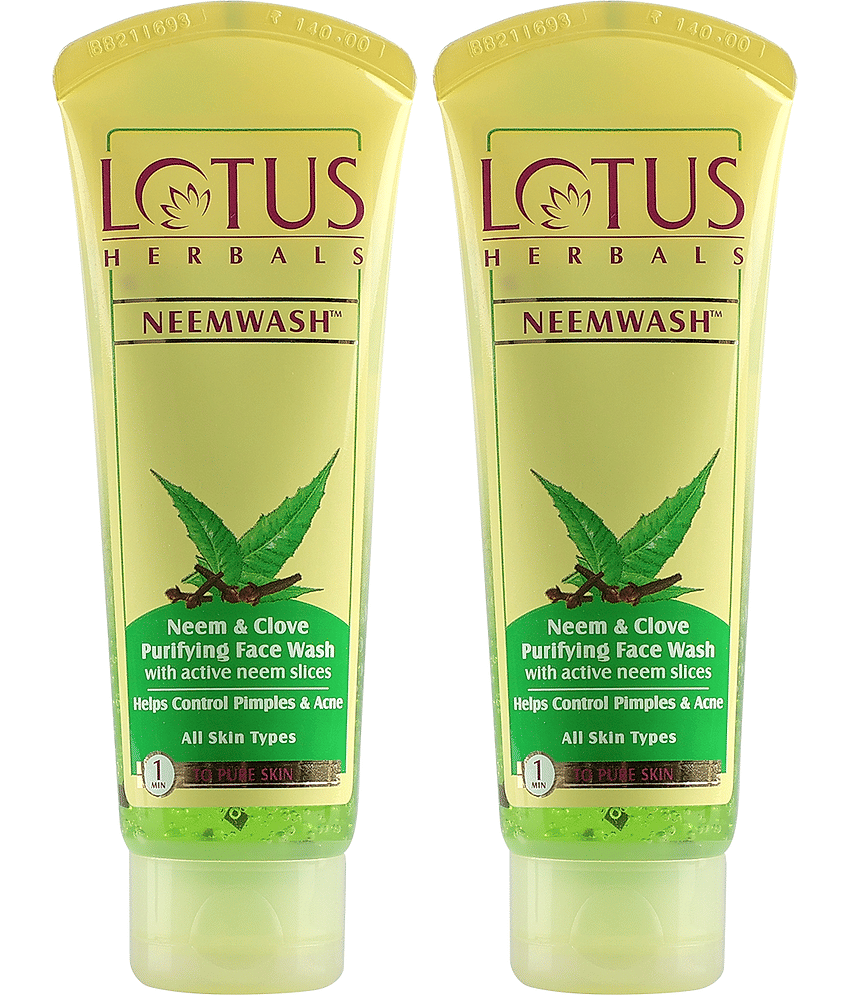 Lotus Herbals Neemwash Neem & Clove Purifying Face Wash 120g ( Pack Of 2 ) view 2