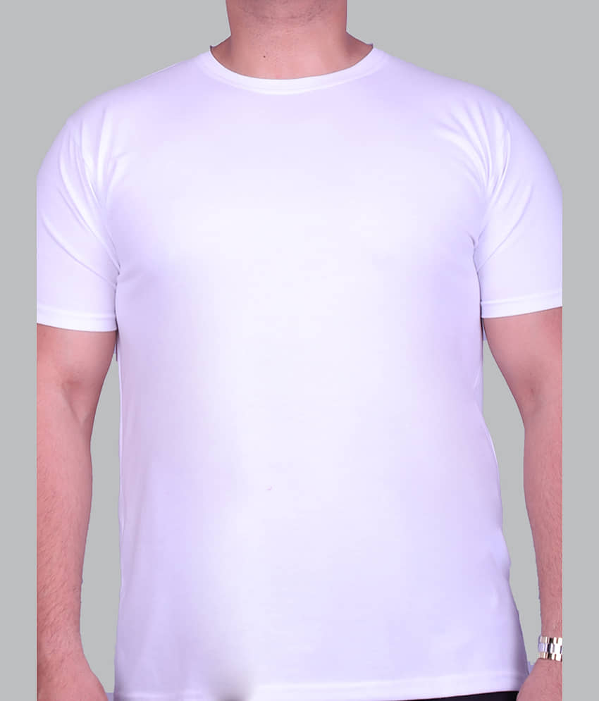 Xmex Pack of 1 Cotton Blend Regular Fit Men's T-Shirt ( White ) view 2