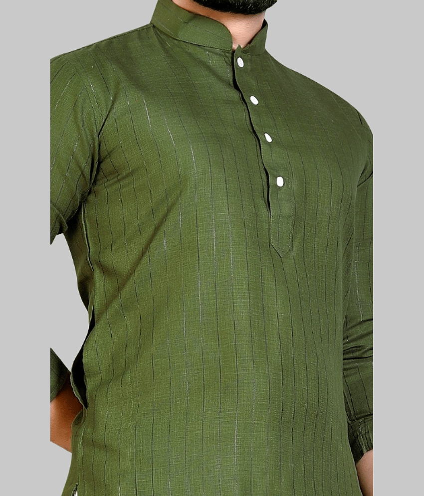 YUG ART - Pink Cotton Blend Men's Regular Kurta ( Pack of 1 ) view 2