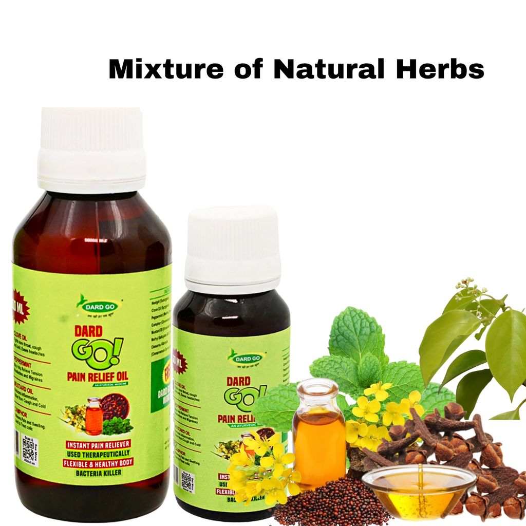 Dardgo Pain Relief Oil | Ideal for Joint Pain, Knee Pain, Neck Pain, Back Pain, Shoulder Pain, Sciatica Pain | Instant Pain Reliever | Ayurvedic & Non-Sticky, 100 ml + 60 ml (Combo Pack) view 2