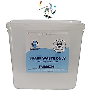 FAIRBIZPS Bio-Medical Sharps Container with Puncture Proof for Needles, Implants-Capacity 10 Lt view 2