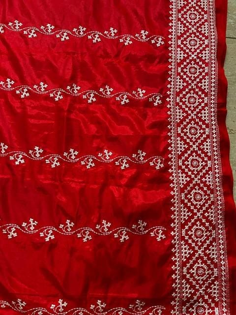 Blended Gujrati Silk Stitch Red view 2