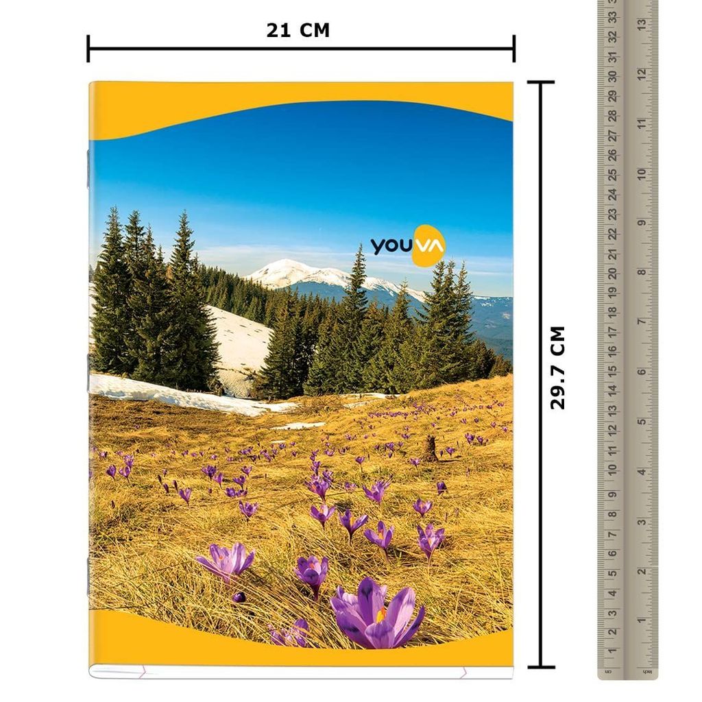 Navneet Youva | Long Book | Soft Bound / Soft cover Notebook for Students | A4 size - 21 cm X 29.7 cm | Single line | 76 Pages | Pack of 12 view 2