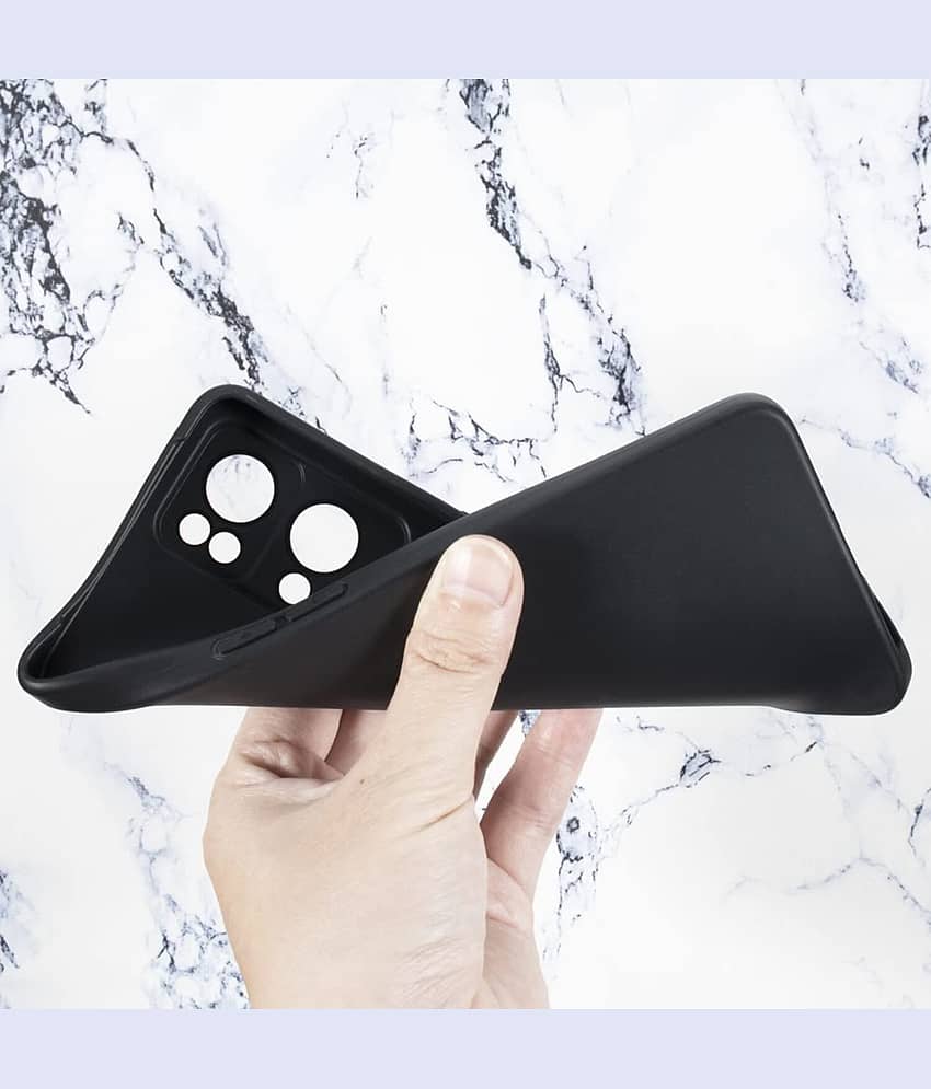 BEING STYLISH - Black Silicon Plain Cases Compatible For Oppo Reno 7 Pro 5G ( Pack of 1 ) view 2