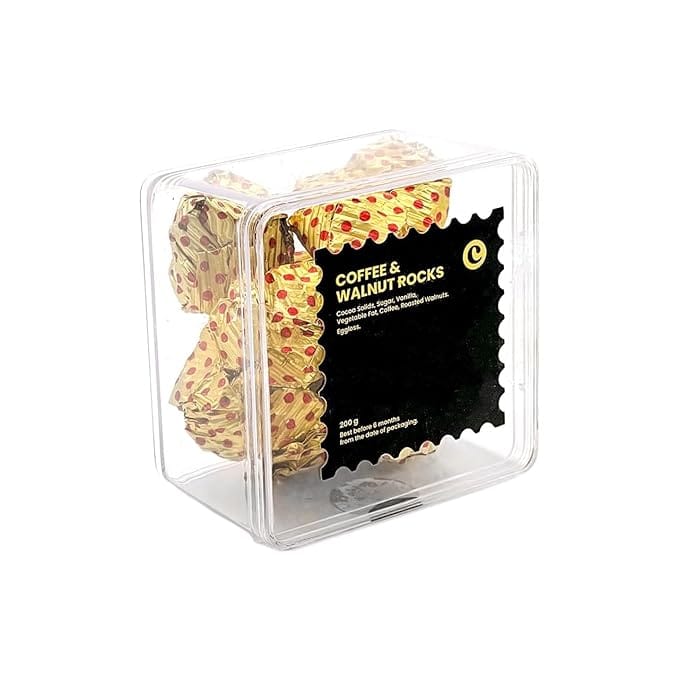 Chocopearl Coffee & Walnut Rocks Eggless Chocolate | Made with Cocoa Solids, Real Coffee, Roasted Walnuts & Vanilla | Crunchy Nutty Chocolate Bites | 100% Vegetarian - 200g view 2