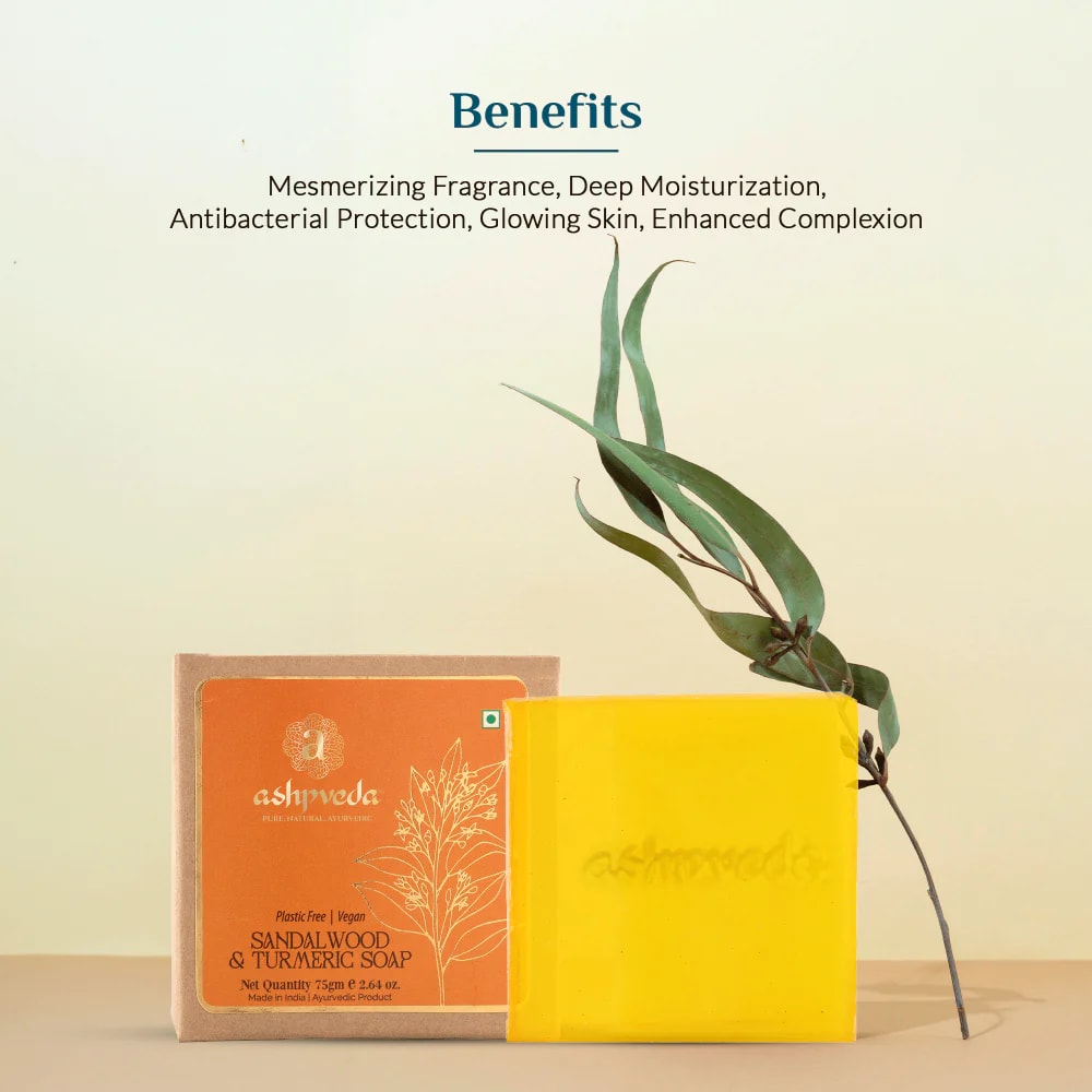 Sandalwood & Turmeric Bathing Soap view 2