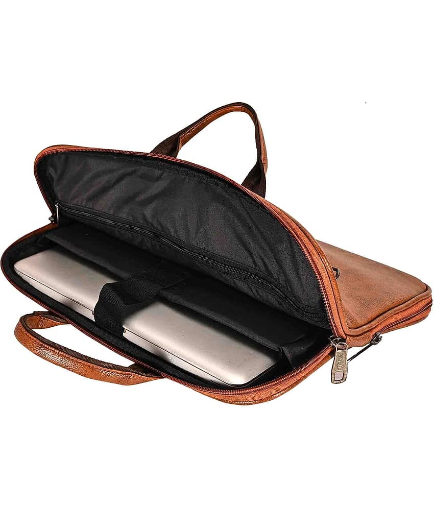 ZAIKO BAGS Tan Solid Messenger Bag view 2