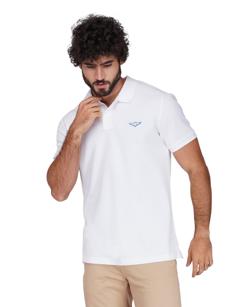 Solid Polo Shirt - White view 2