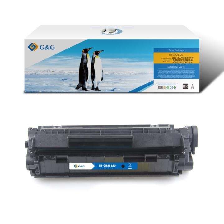 G&G 12A Compatible Black Toner Cartridge (HP 12A Q2612A) - Replaces HP Cartridges for Laser Printers view 2