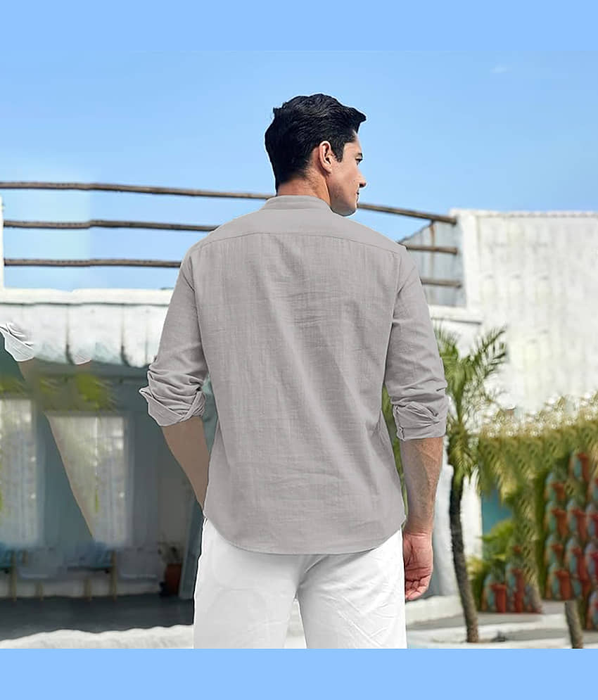 Vida Loca White Cotton Blend Men's Shirt Style Kurta ( Pack of 1 ) view 2