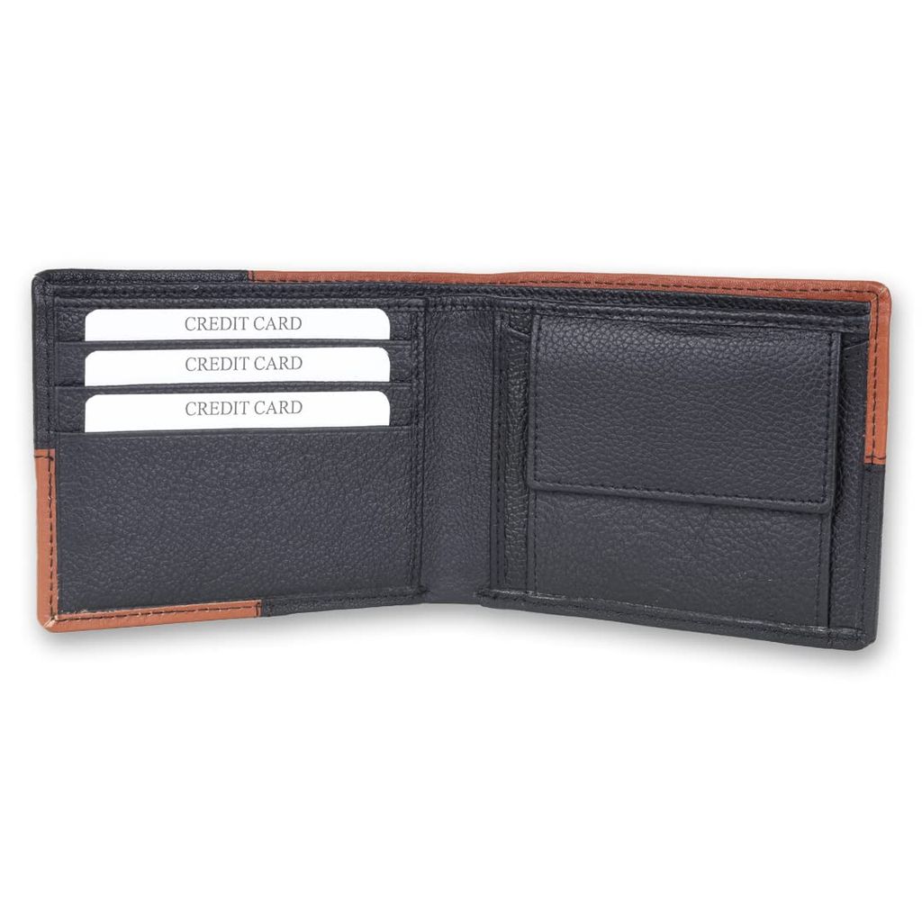 FAIRBIZPS Leather Wallets for Men Top Grain Leather, 5 Card Slots & 2 Compartments, Bi Fold Wallets view 2
