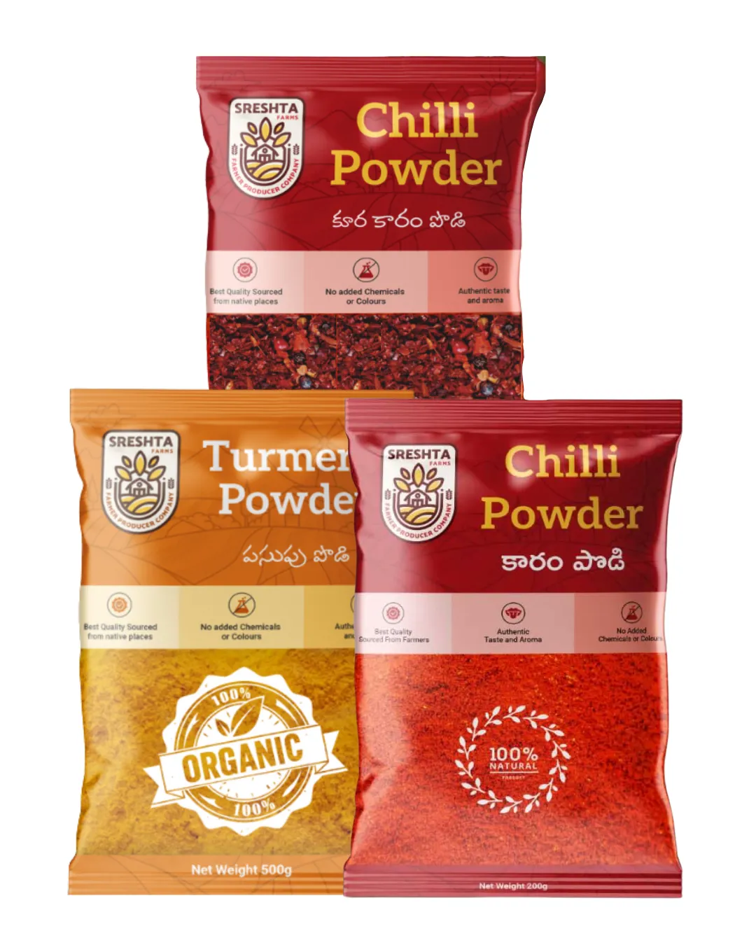 Sreshta Farms Daily Cooking Masala Essentials Combo