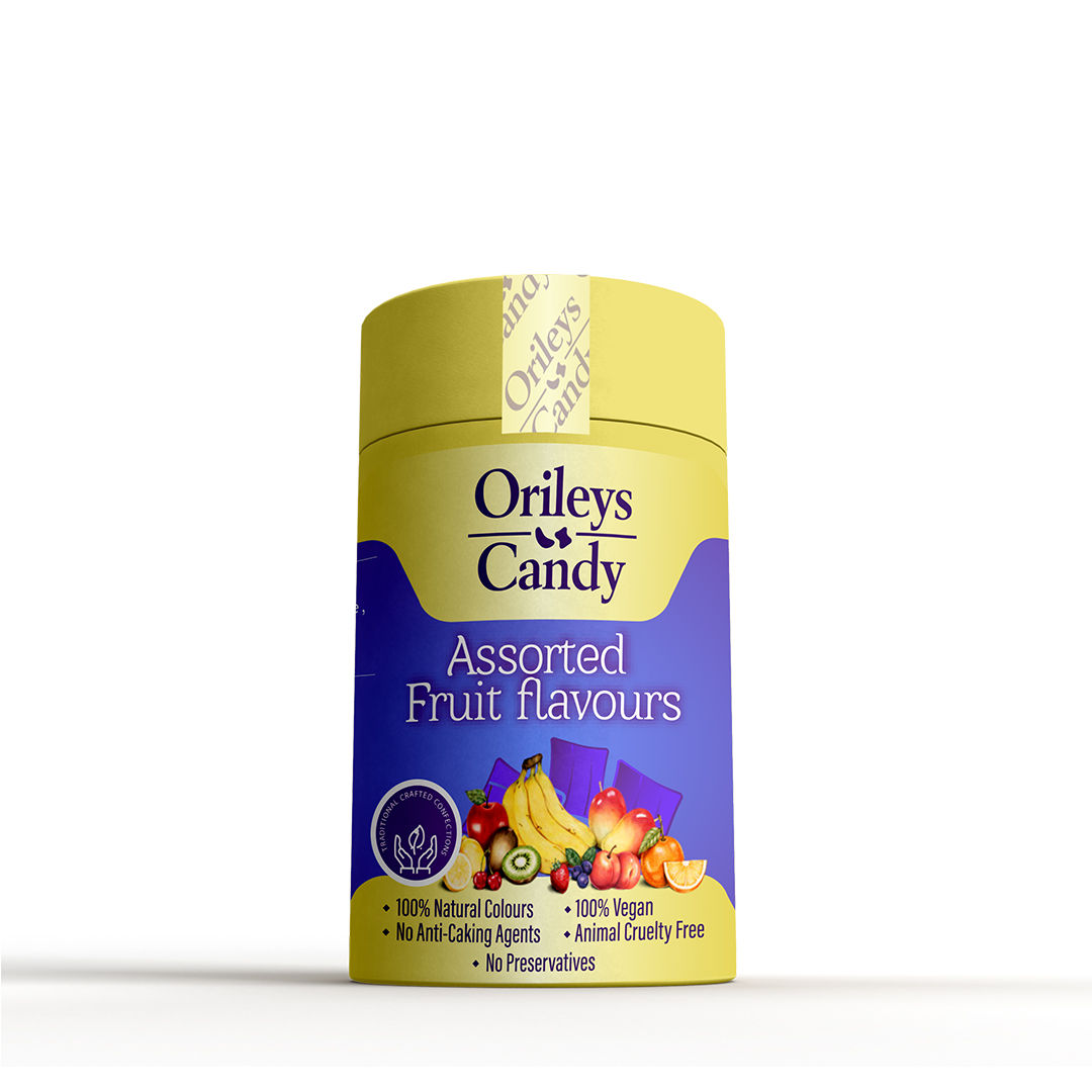 Orileys Candy - Assorted Fruit - Round Tin, 175 gm