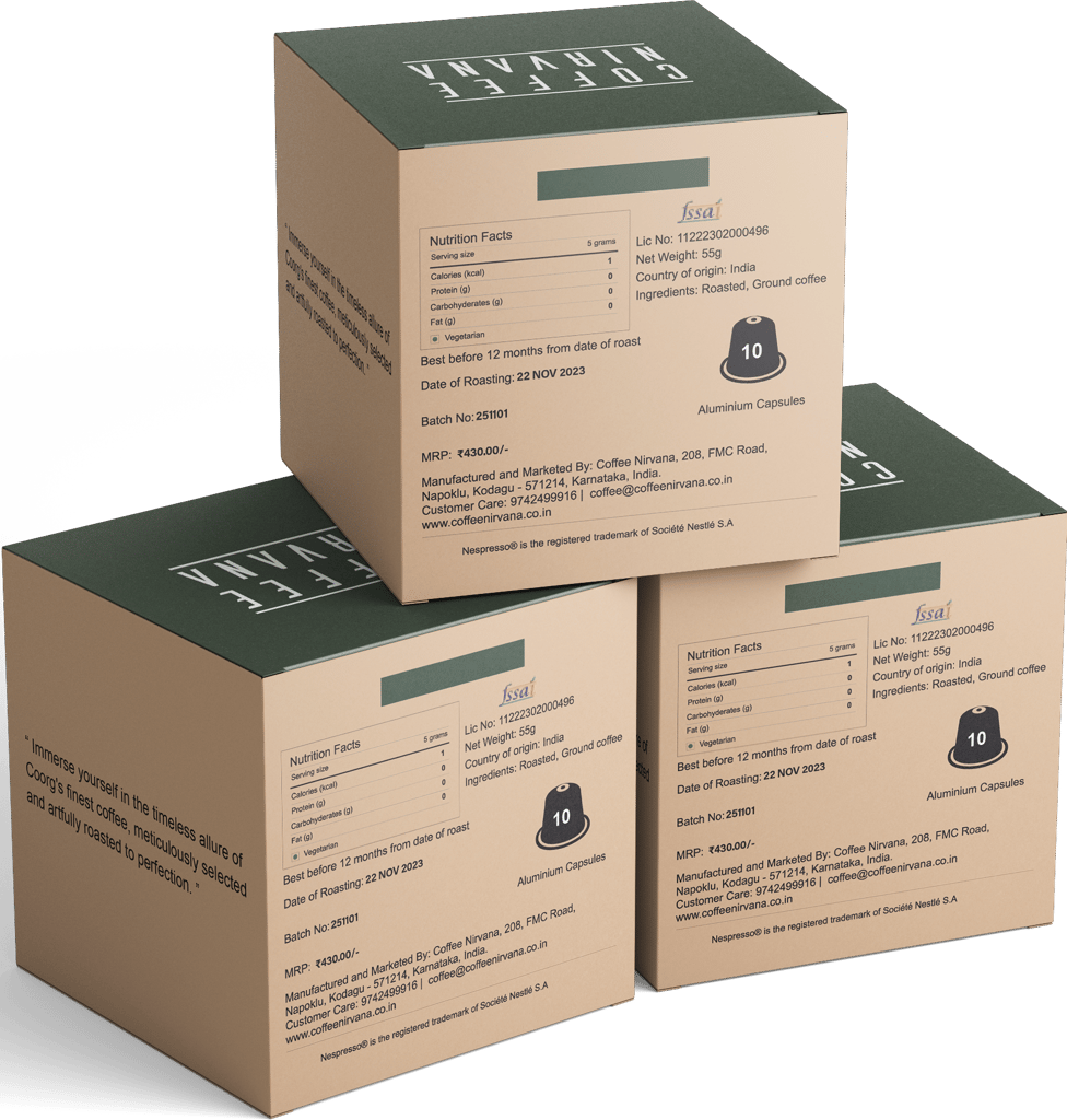 Coffee Nirvana, Blend, Box of 10, Nespresso Compatible Aluminum Capsules view 2