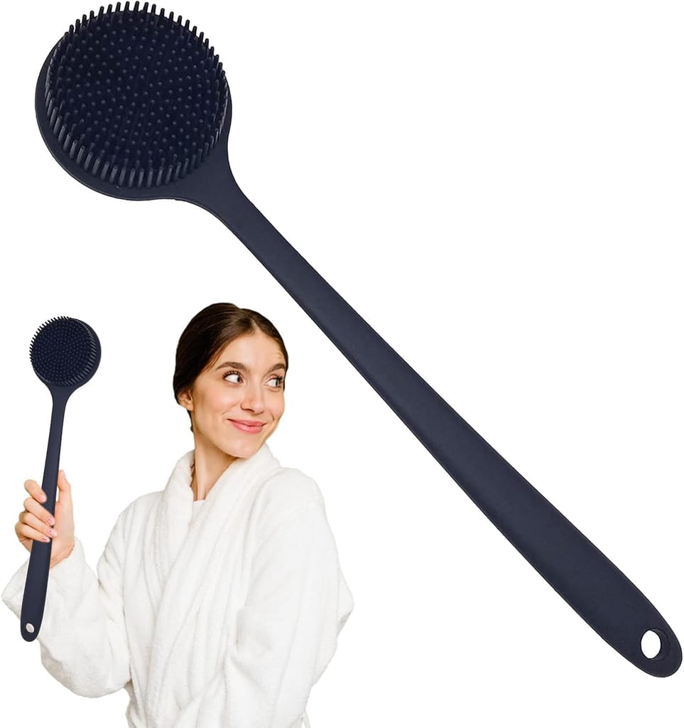 Silicone Back Scrubber with Long Handle for Exfoliation & Deep Cleansing view 2