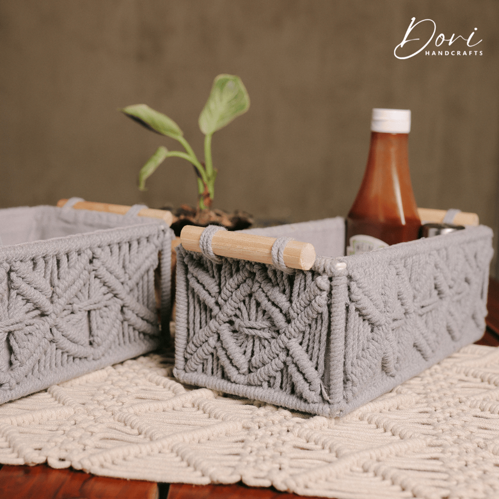 Macrame Storage Boxes view 2