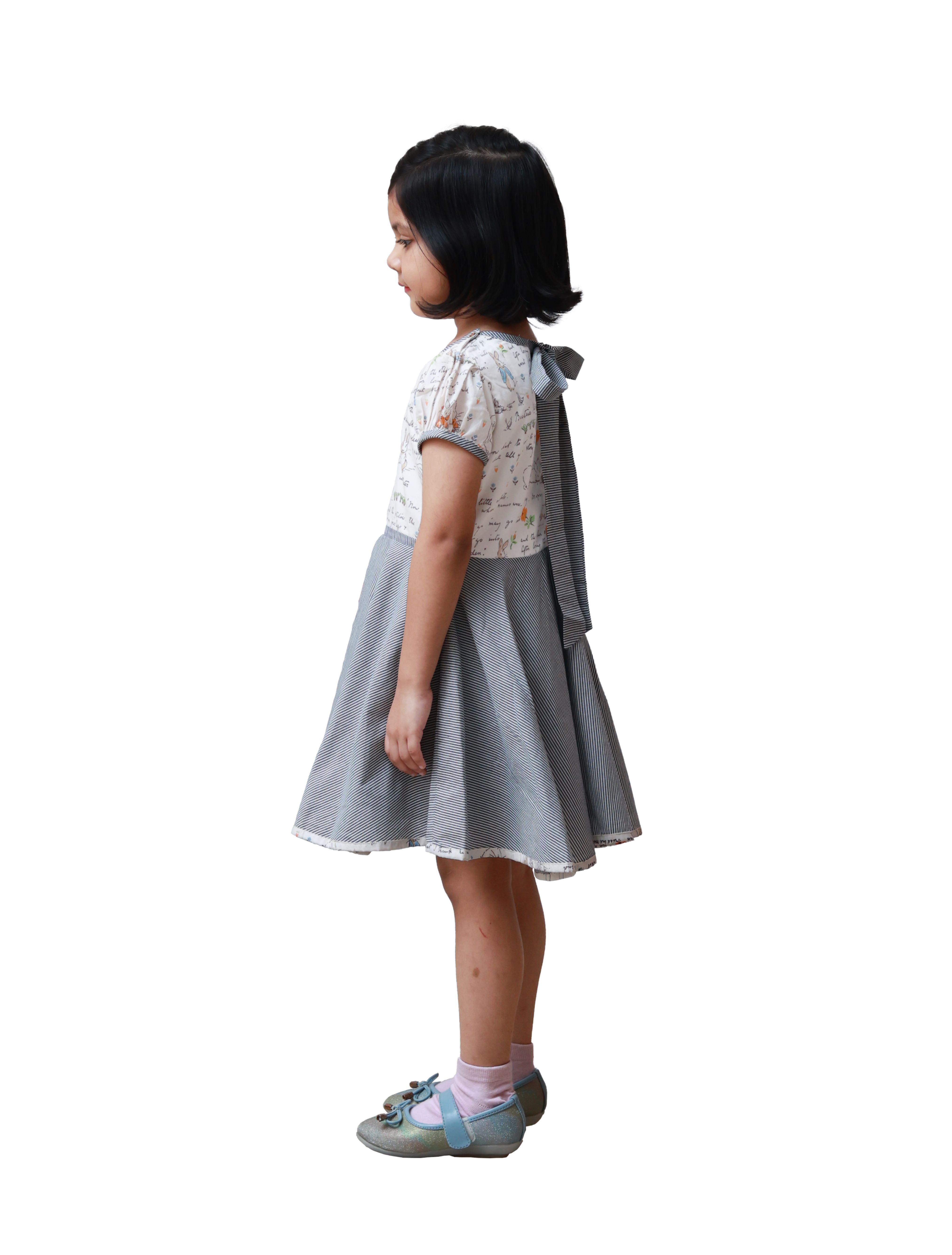 DE CHEVALERiE en Rouge - Clementine Rose Frock - Blue 4- 5 Years view 2