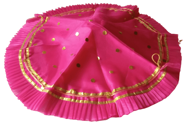 Big Traditional THAAL with GAUD Thaali Cover Only ( Set of Thaal & Pink Cover )