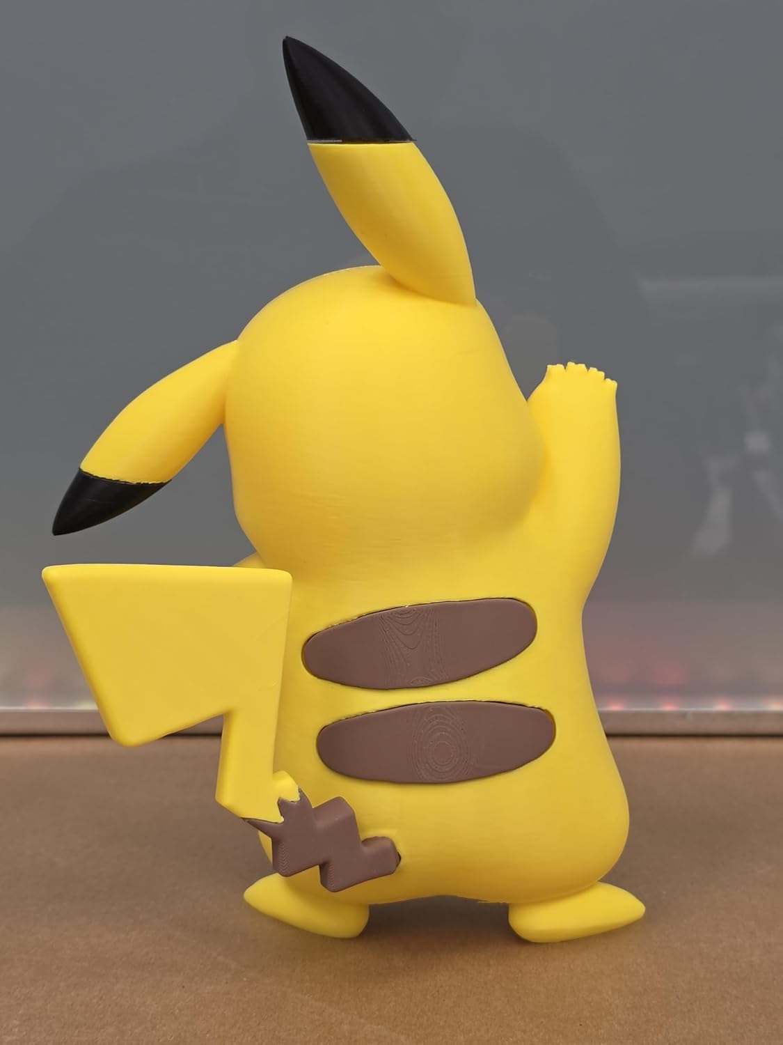 Electric Mouse Inspired Anime Figure | Premium 3D Printed Collectible Toy | Cute Desk Decor Showpiece | Anime Gift for Kids & Collectors PLA Figurine (Yellow) view 2