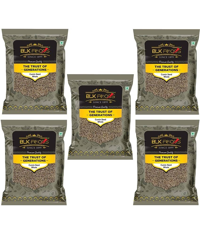 BLK FOODS Daily Cumin Seed Whole (Jeera sabut) 1000g (5 X 200g) 1000 gm Pack of 5