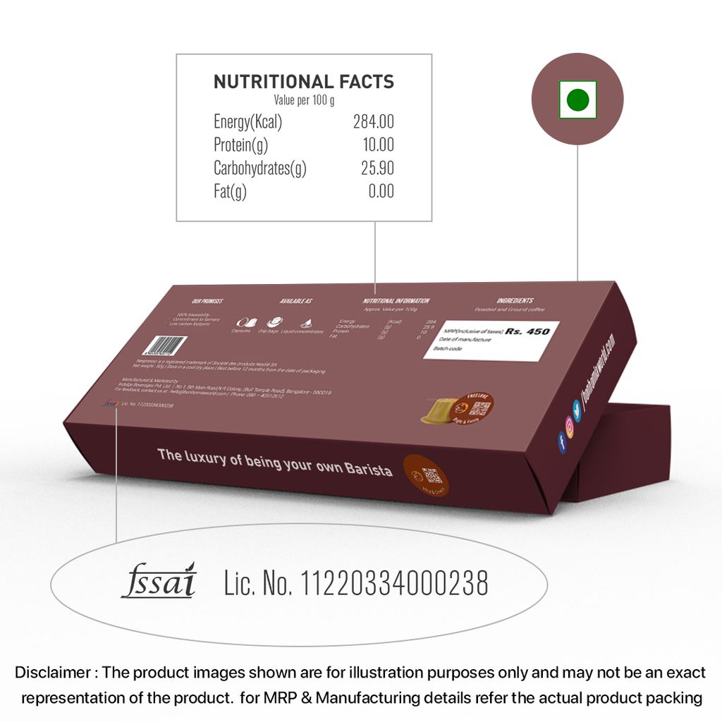 Free Love Espresso Pods - Intensity 5 | Nespresso Compatible | Medium Roast | Premium AA+ Grade Beans | Aluminum Capsules view 2