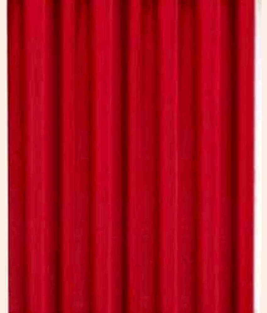 N2C Home Solid Semi-Transparent Eyelet Curtain 7 ft ( Pack of 3 ) - Multicolor view 2