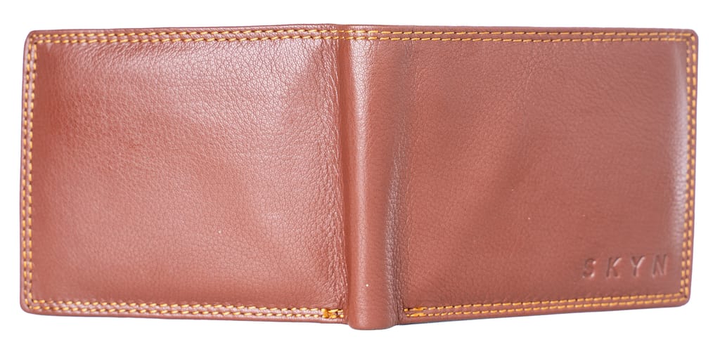 SKYN Men’s Genuine Leather Bifold Wallet | RFID Blocking | Multiple Card Slots & Cash Compartment | Gift Box Included view 2