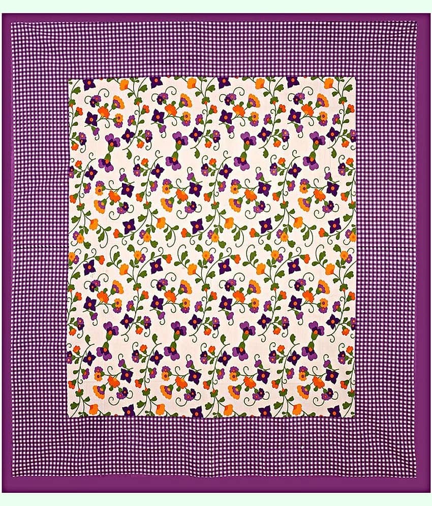 ABHACLOTHO Cotton 1 Double Bedsheet with 2 Pillow Covers ( Purple ) view 2