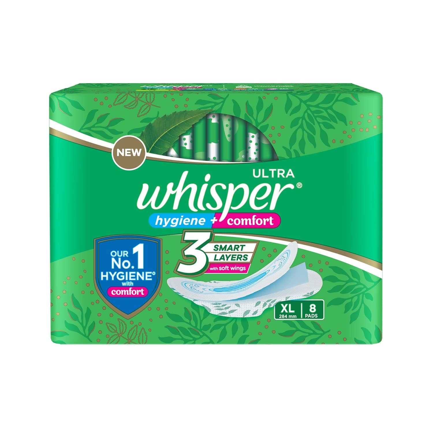 Whisper Ultra Comfort Xl 8pads