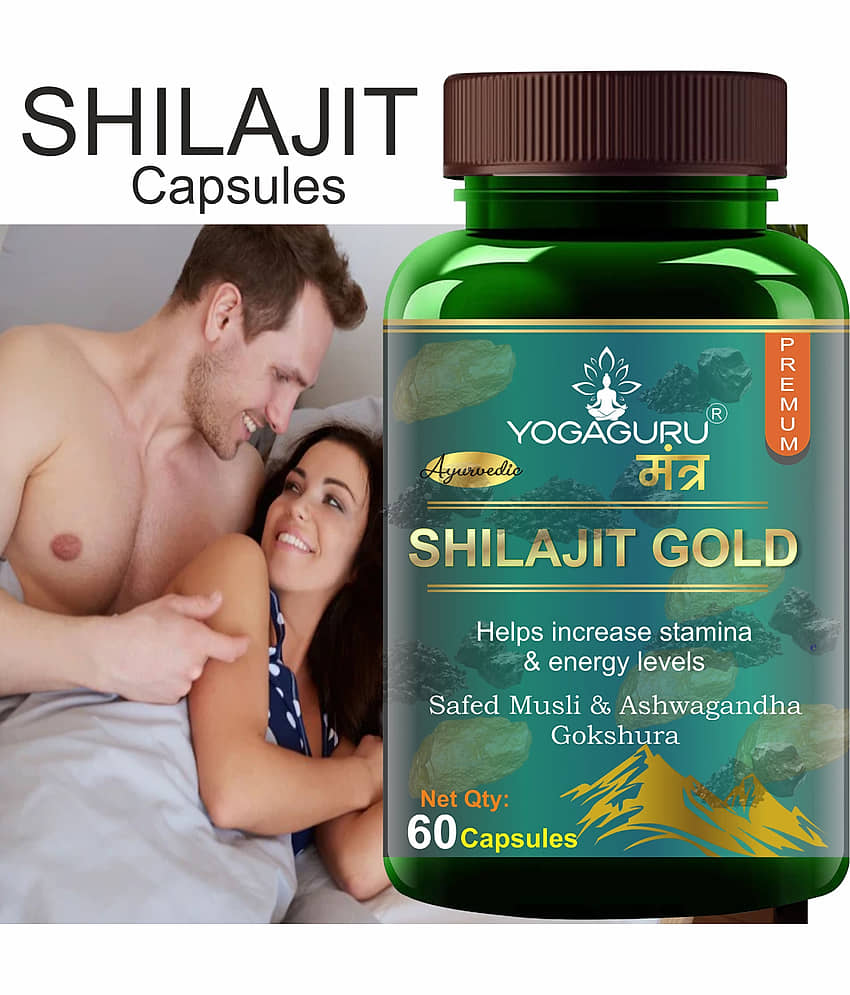 Pure Natural & Herbal Shilajit Gold Capsules - 60 Capsules, 500MG - Natural Energy Booster