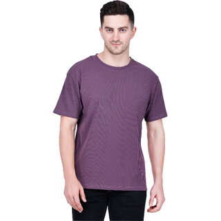 Life Dream Mens Purple Digital Print 100% Cotton Round Neck T-Shirt