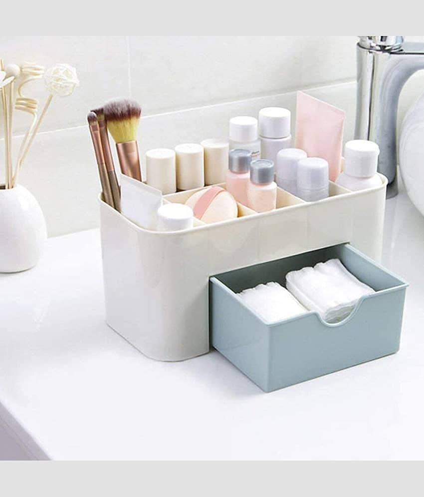 Cosmetic Make Up Storage Box Organizer with Makeup Stand and Drawers for Dressing Table, Bedroom, Home (Pack of 1) view 2