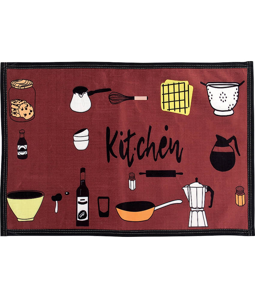Aazeem Multi Single Anti-skid Kitchen Door Mat - ( 60 X 40 cm,1cm Thickness) view 2