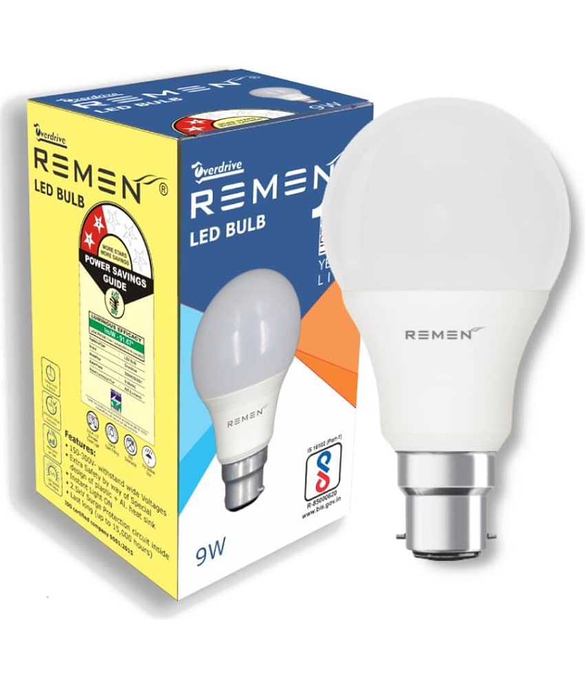 Remen Led Lites - 9W Cool Day Light LED Bulb ( Pack of 4 ) view 2