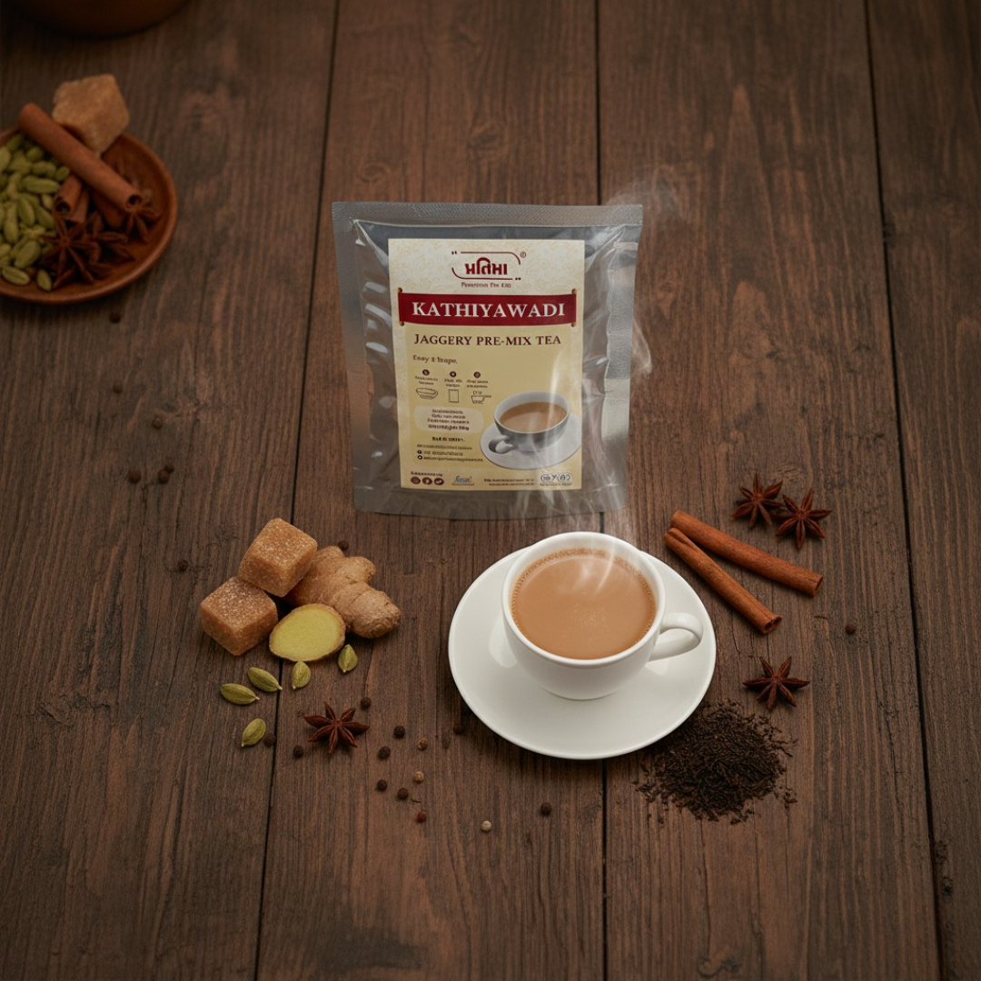 Kathiyawadi Jaggery Tea Pre-Mix – For 250ml Milk view 2
