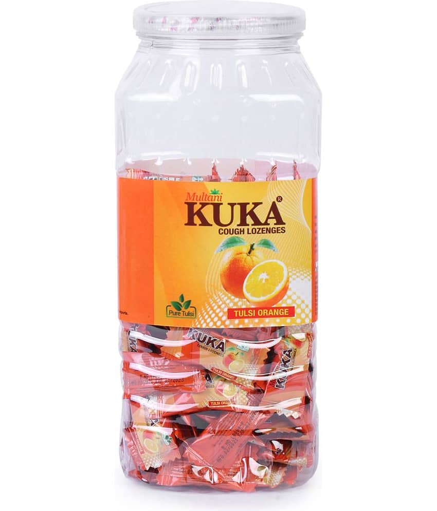 Multani kuka Cough Lozenges Tulsi Orange Jar (Pack of 2) X 150 Lozenges