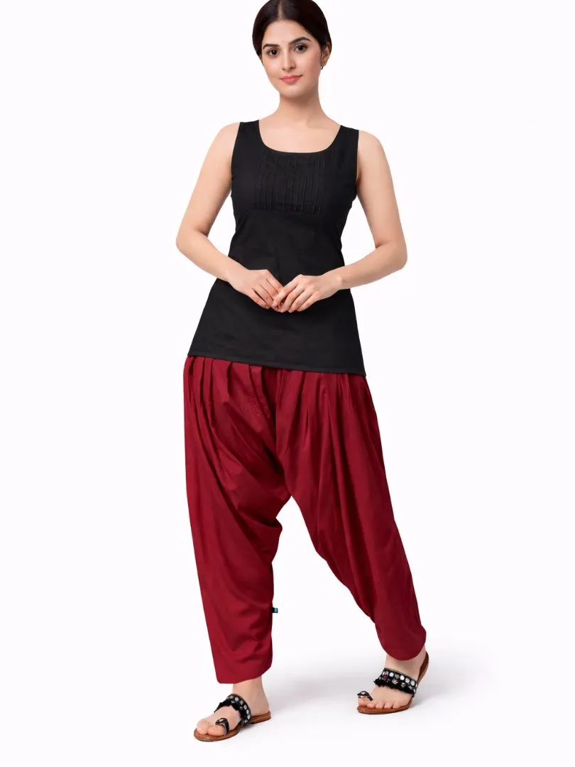 UneR Women's Pure Cotton Patiyala Salwar | Solid Ethnic Bottom Wear
