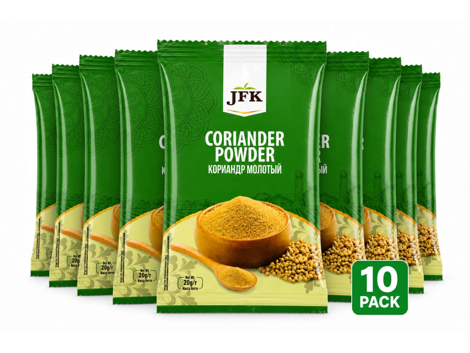 JFK Dhaniya Powder - pack of 10, 20g pack