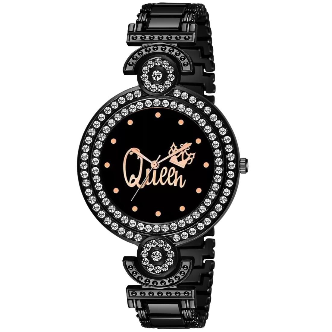Bolun Black Queen Dial Black BD Girls and Women Watch view 2