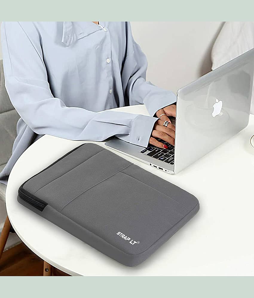 STRAPIT Grey Laptop Sleeves Bag view 2