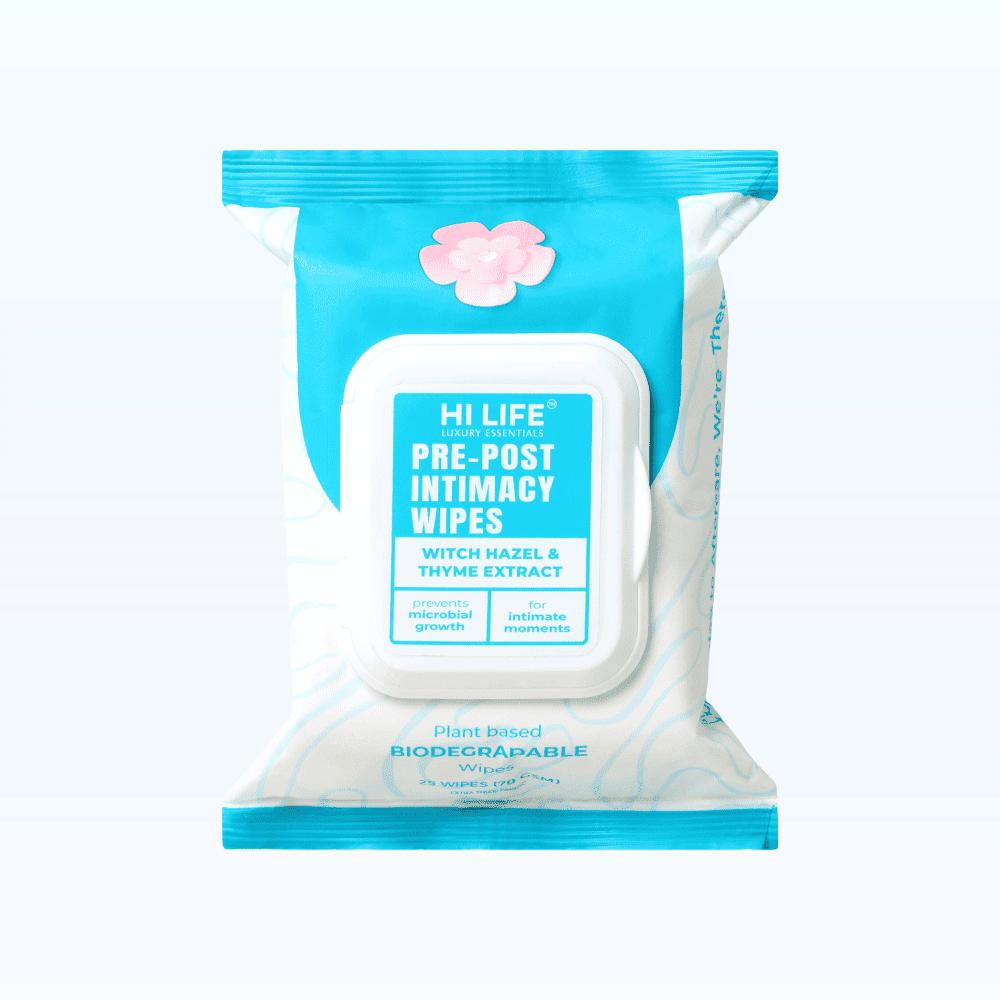 Pre and Post Intimacy Hygiene Wipes | 70 GSM Thick | Pack of 25 Wipes