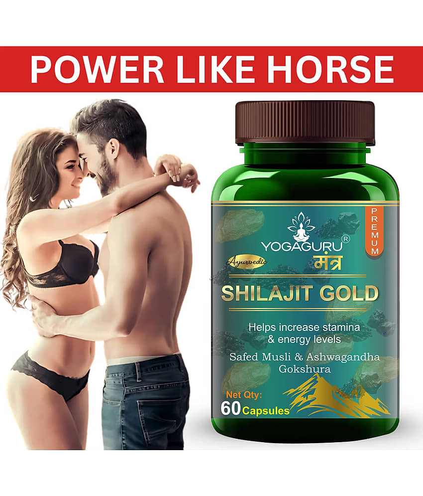 Pure Natural & Herbal Shilajit Gold Capsules - 60 Capsules, 500MG - Natural Energy Booster