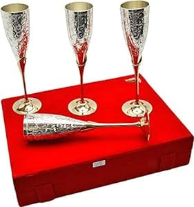 Silver Plated Set of 4 Wine Glass set view 2