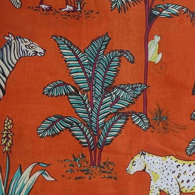 Pure Cotton Dress Making Fabric Sanganeri Print Jaipuri Hand Block Printed Unstitched Dress Material for Women