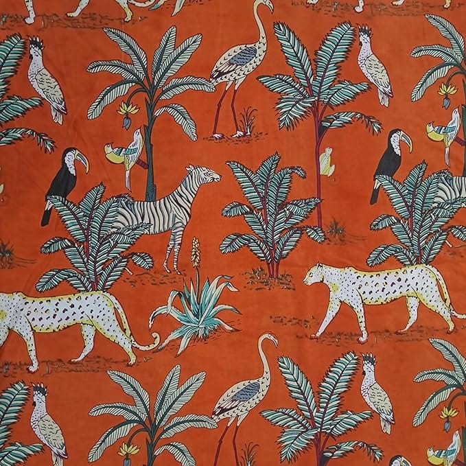 Pure Cotton Dress Making Fabric Sanganeri Print Jaipuri Hand Block Printed Unstitched Dress Material for Women view 2