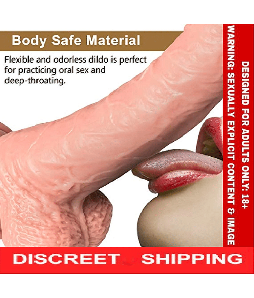 REALISTIC 12 INCH PREMIUM SILICON SKIN DILDO WITH PERFECT SUCTION CUP & BIG BALLS BY KamYog